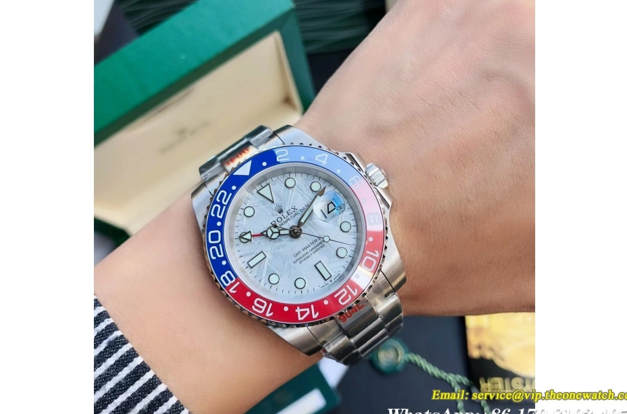 GDF GMT Master 40mm II Cer Blue SS Red Meteorite SS MY8215 Oys 1219